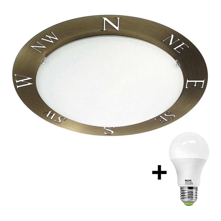 Philips Massive 30009/06/17 - LED Deckenbeleuchtung COMPASS 1xE27/12W/230V