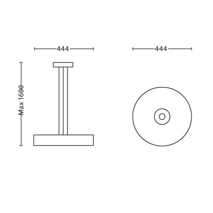 Philips Massive 40339/11/16 - Pendelleuchte ECOMOODS 1x2GX13/55W Chrom