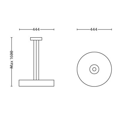 Philips Massive 40339/48/16 - Pendelleuchte ECOMOODS 1x2GX13/55W Aluminium