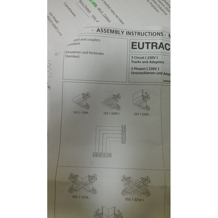 Philips Massive 57495/87/15 - Lištový systém CABLES 5xG4/20W