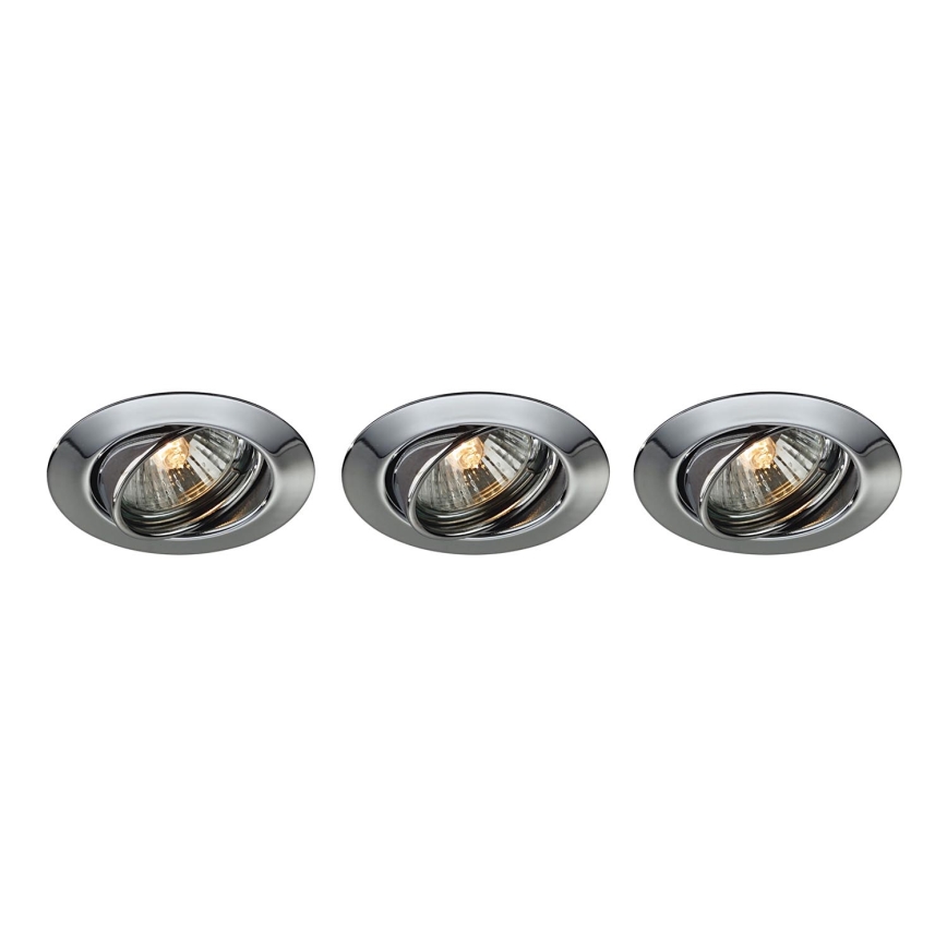 Philips Massive 59333/11/10 - SET 3x Badezimmereinbauleuchte OPAL 3xGU10/50W/230V Chrom