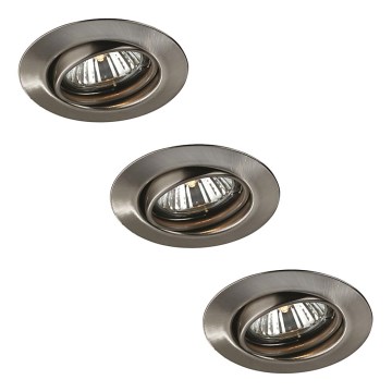 Philips Massive 59333/17/10 - SET 3x Badezimmereinbauleuchte OPAL 3xGU10/50W/230V Mattchrom