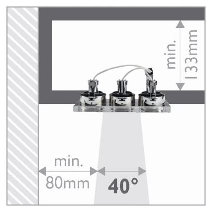 Philips Massive 59563/11/10 - LED Bad-Unterbauleuchte SAPPHIRE 3xGU10/50W + 3xLED/10W