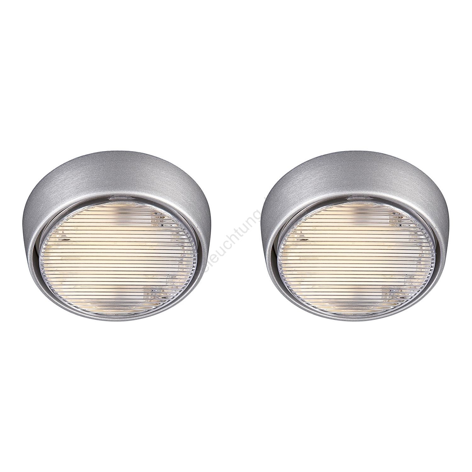 Philips EcoPower Einbauleuchte – 2x GU10, 10 Watt, Schwarz/silber, Aluminium, Inkl. Energiesparlampen