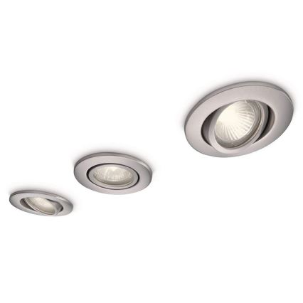 Philips Massive 59902/17/10 - SET 3x Badezimmerleuchte AQUA 3xGU10/50W/230V