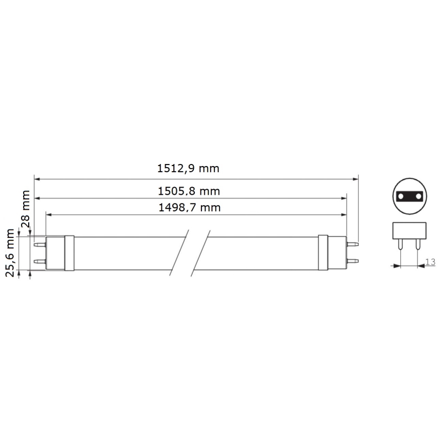 LED Leuchtstoffröhre Philips MASTER T8 G13/24W/80V 6500K 150 cm