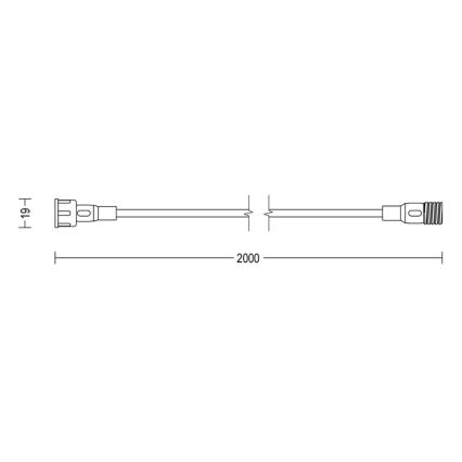 Philips - Outdoor-Verlängerungskabel 2m IP67