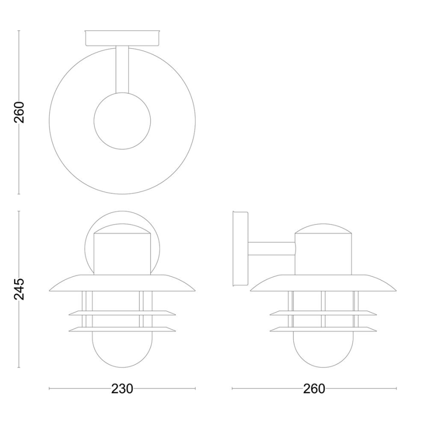 Philips - Outdoor-Wandleuchte INYMA 1xE27/25W/230V IP44