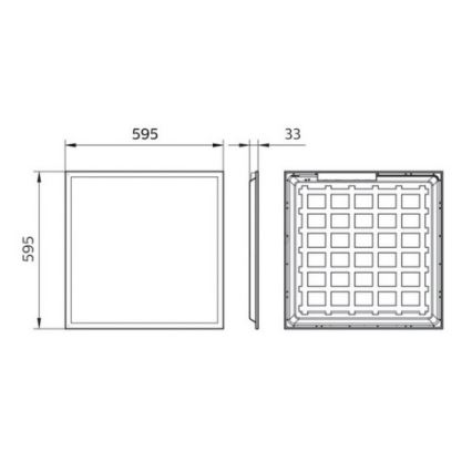 Philips Pila - LED-Einlegepanel LED/40W/230V 60x60 cm UGR22