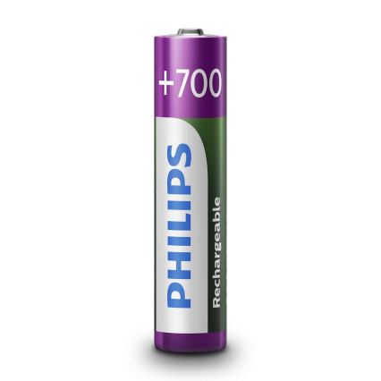 Philips R03B4A70/10 - 4 Stk. wiederaufladbare Batterien AAA MULTILIFE NiMH/1,2V/700 mAh