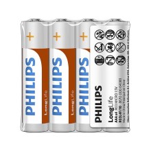 Philips R03L4F/10 - 4 Stück Zinkhlorid-Batterie AAA LONGLIFE 1,5V