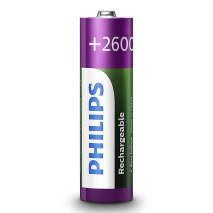 Philips R6B2A260/10 - 2 Stk Ladebatterie AA MULTILIFE NiMH/1,2V/2600 mAh