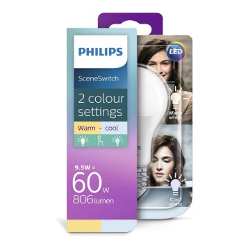 Philips SCENE SWITCH - LED-Birne E27/9,5W/230V 2700K/4000K