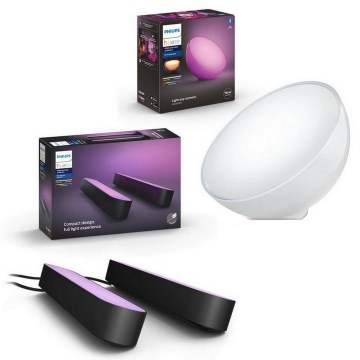 Philips - SET 2x dimmbare RGB-LED-Tischlampen Hue PLAY LED/6W/230V 2000-6500K + dimmbare LED-Tischlampe GO LED/6W/230V 2000-6500K