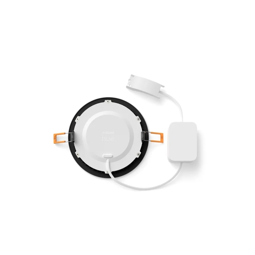 Philips - Set 2x LED RGBW dimmbare Badezimmer-Einbauleuchte Hue SLIM LED/12W/230V 2000-6500K schwarz IP44