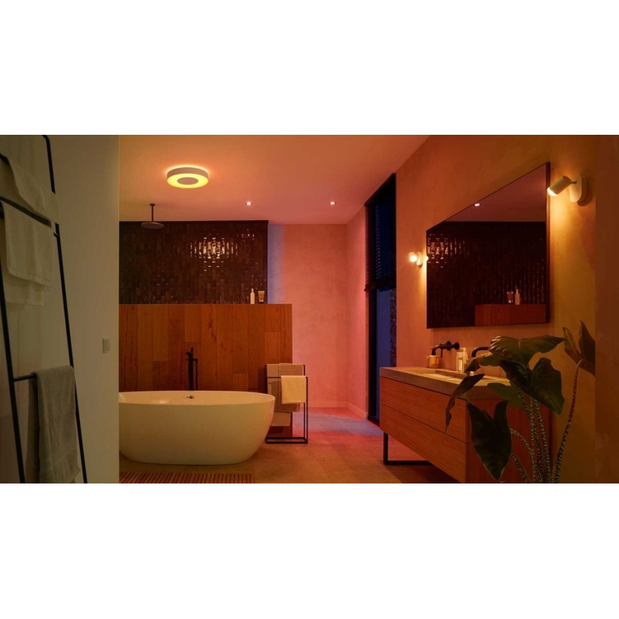 Philips -SET 3 x Dimmbare LED-RGBW-Einbauleuchte fürs Badezimmer Hue XAMENTO 1xGU10/5,7W/230V 2200-6500K IP44