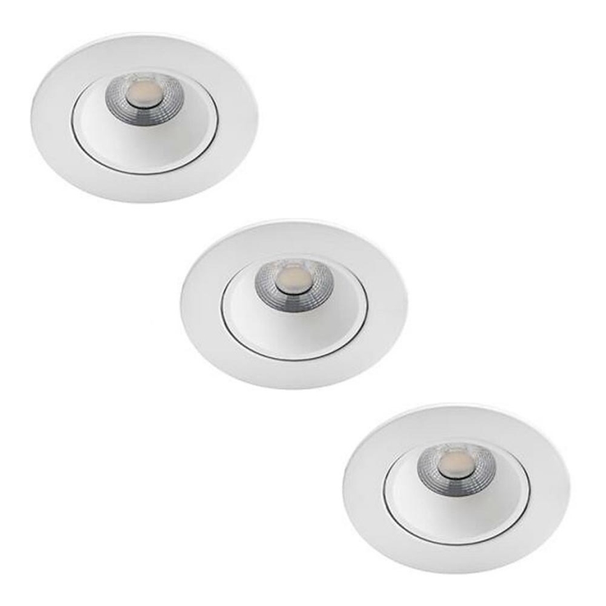 Philips - SET 3x dimmbare LED-Badezimmer-Einbauleuchte ABROSA LED/9W/230V IP44