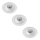 Philips - SET 3x dimmbare LED-Badezimmer-Einbauleuchte ABROSA LED/9W/230V IP44