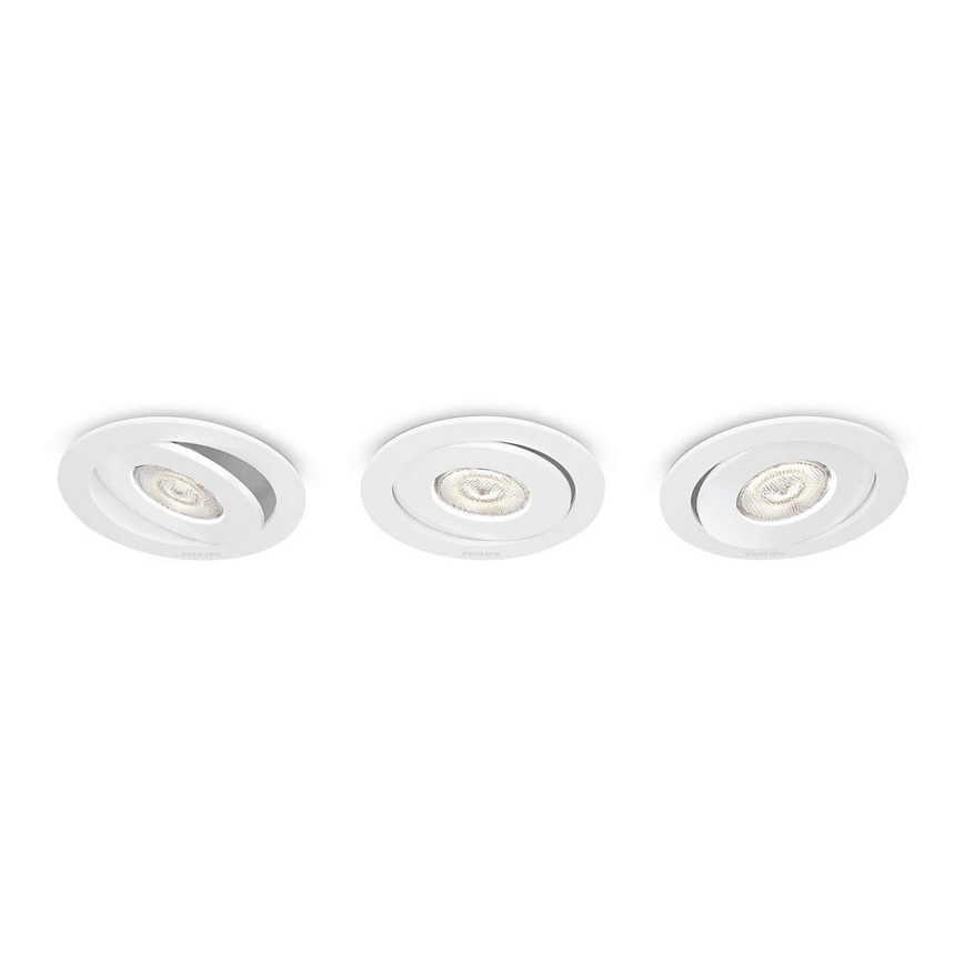 Philips - SET 3x Dimmbare LED-Einbauleuchte LED/4,5W/230V