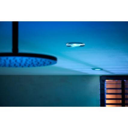 Philips - SET 3x Dimmbare LED-RGBW-Einbauleuchte für Badezimmer Hue XAMENTO 1xGU10/4,2W/230V IP44 2000-6500K