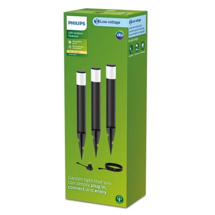 Philips - SET 3x LED-Außenleuchte PUREX LED/1,5W/24/230V IP44