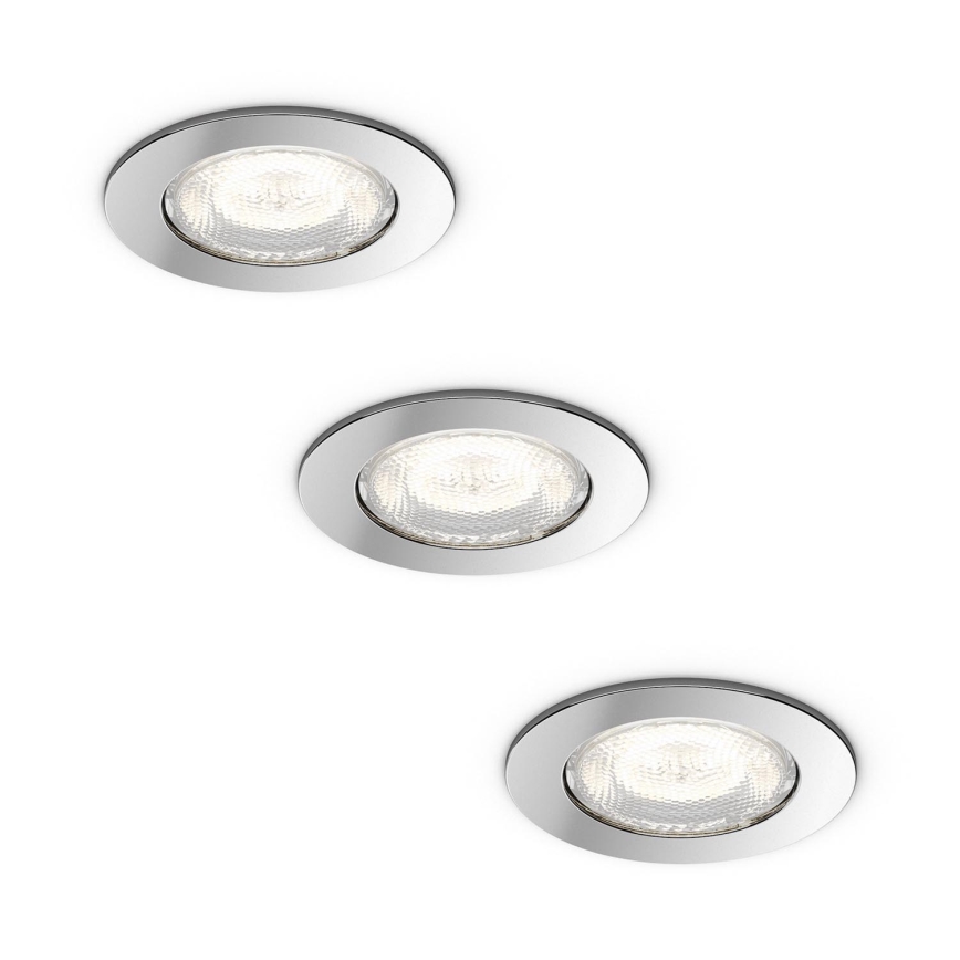 Philips - SET 3x LED Deckeneinbauleuchte für das Bad 3xLED/4,5W IP65