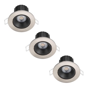 Philips - SET 3x LED dimmbare Badezimmer-Einbauleuchte ABROSA LED/9W/230V IP44