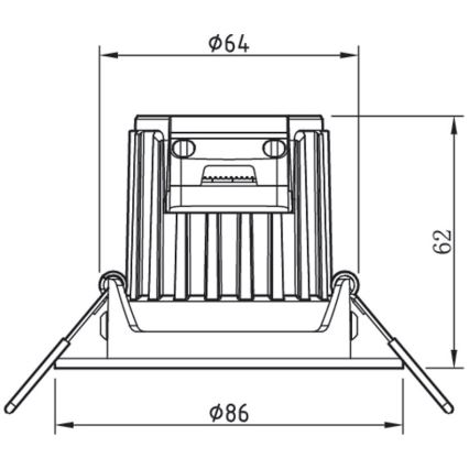 Philips - SET 3x LED dimmbare Badezimmer-Einbauleuchte ABROSA LED/9W/230V IP44