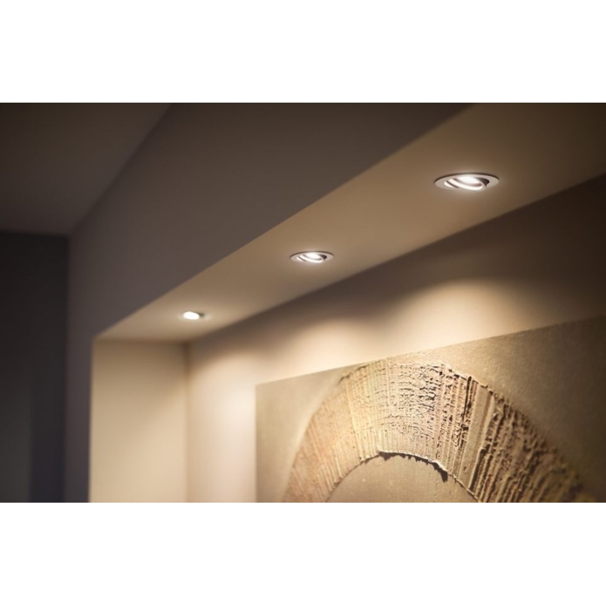 Philips - SET 3x LED dimmbare Einbaulampe Hue MILLISKIN 1xGU10/5,7W/230V 2200-6500K
