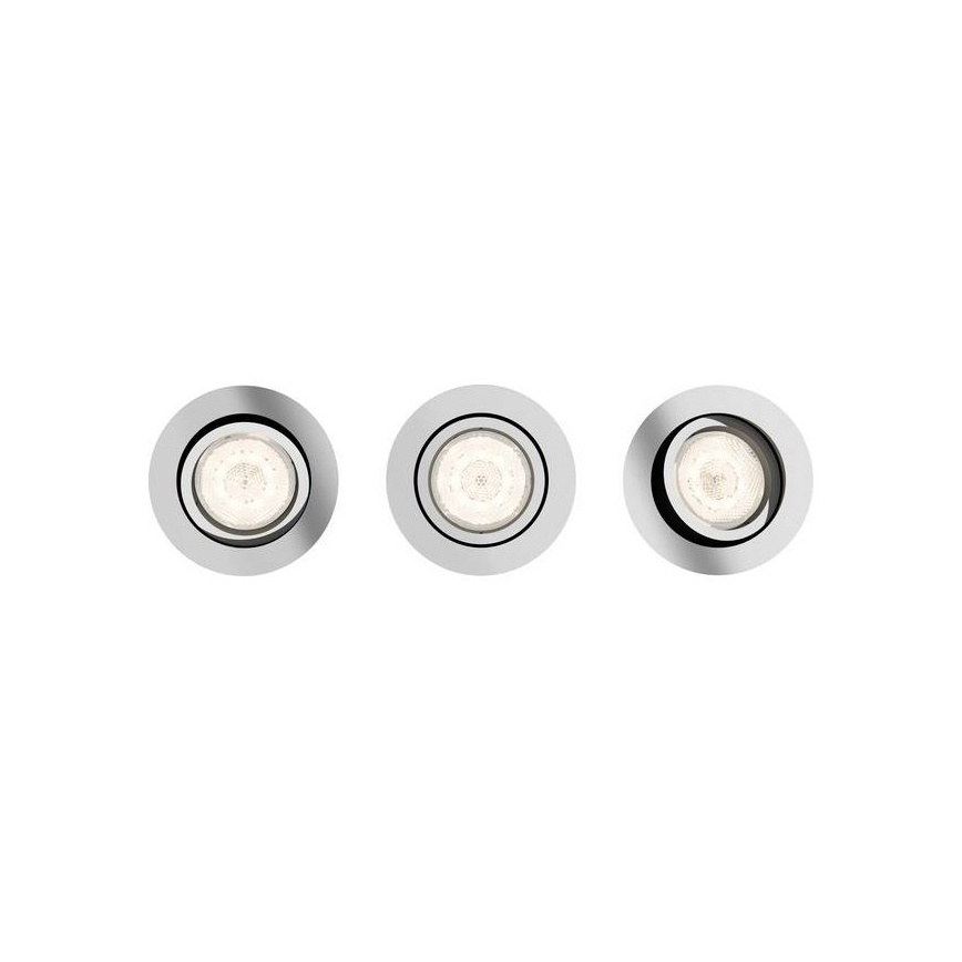 Philips 50203/11/P0 - SET 3x LED dimmbare Einbauleuchte SHELLBARK Warm Glow 1xLED/4,5W/230V 2200-2700K