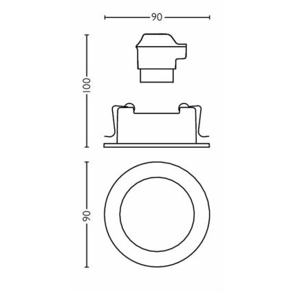 Philips 50203/11/P0 - SET 3x LED dimmbare Einbauleuchte SHELLBARK Warm Glow 1xLED/4,5W/230V 2200-2700K