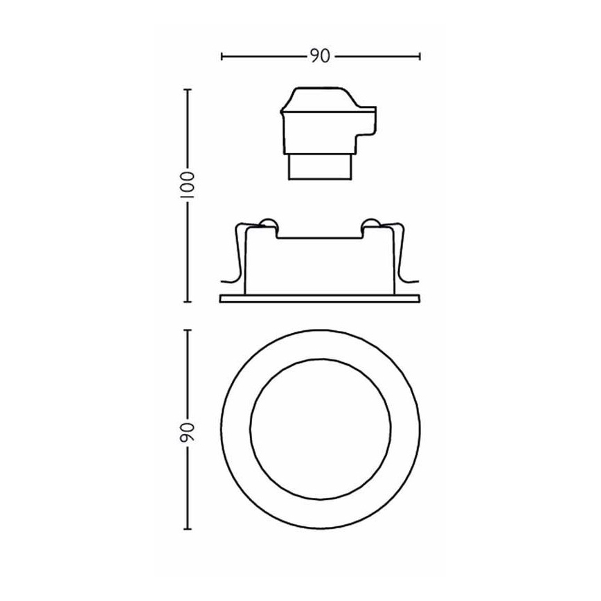 Philips 50203/11/P0 - SET 3x LED dimmbare Einbauleuchte SHELLBARK Warm Glow 1xLED/4,5W/230V 2200-2700K
