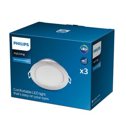 Philips - SET 3x LED-Einbauleuchte LED/3,5W/230V 2700K