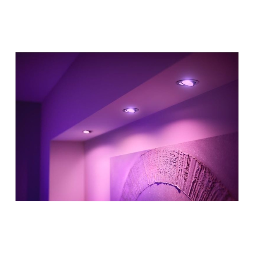 Philips - SET 3x LED RGB Dimmbares Einbaulicht Hue CENTURA 1xGU10/5,7W/230V 2000-6500K