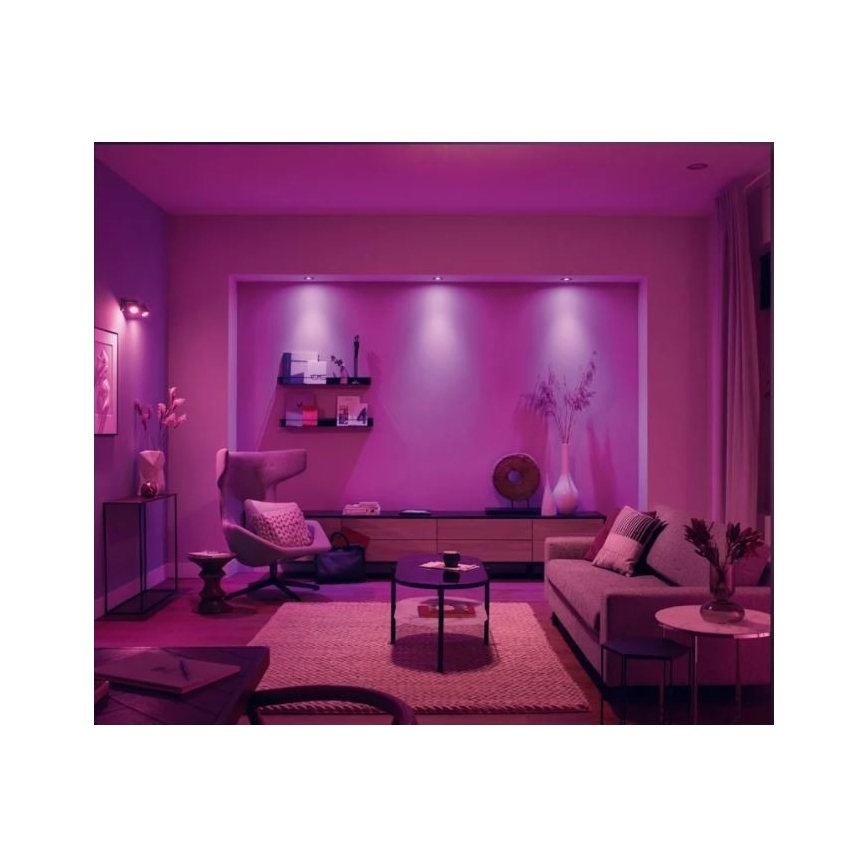 Philips - SET 3x LED RGB Dimmbares Einbaulicht Hue CENTURA 1xGU10/5,7W/230V 2000-6500K
