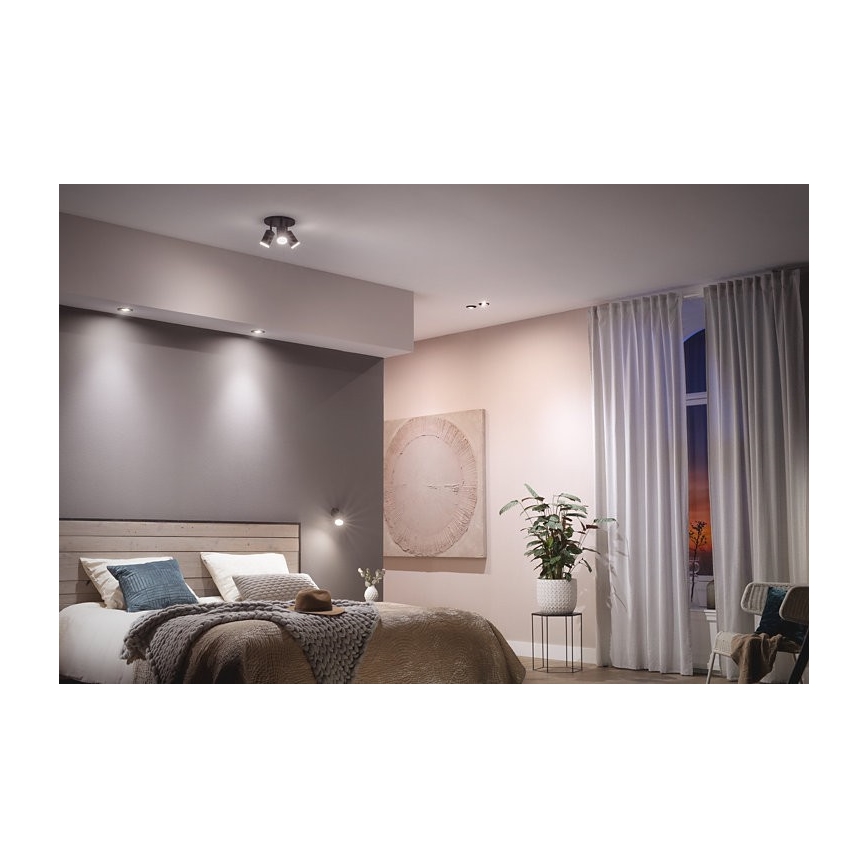 Philips - SET 3x LED RGB Dimmbares Einbaulicht Hue CENTURA 1xGU10/5,7W/230V 2000-6500K