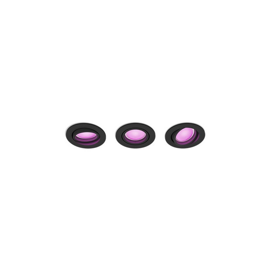 Philips - SET 3x LED RGB Dimmbares Einbaulicht Hue CENTURA 1xGU10/5,7W/230V 2000-6500K
