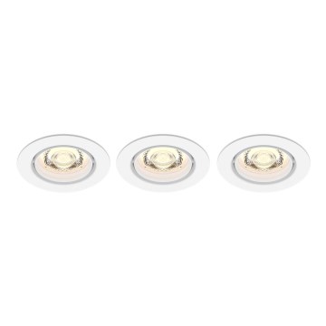 Philips -SET 3xLED Dimmbare Einbauleuchte IMPALA Warmes Licht LED/6W/230V