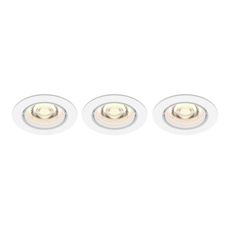 Philips -SET 3xLED Dimmbare Einbauleuchte IMPALA Warmes Licht LED/6W/230V