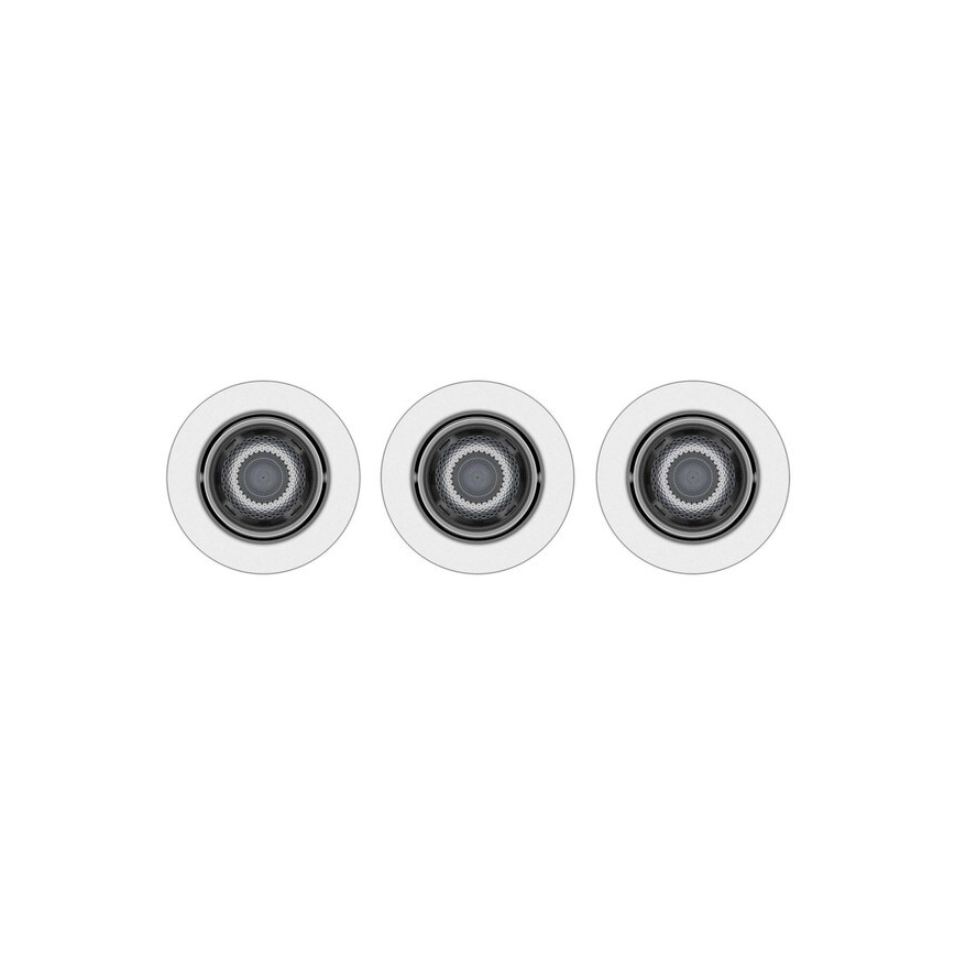 Philips -SET 3xLED Dimmbare Einbauleuchte IMPALA Warmes Licht LED/6W/230V