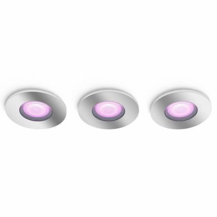 Philips - SET 3xLED RGB Dimmbare Badezimmerleuchte Hue XAMENTO 1xGU10/5,7W/230V IP44 2000-6500K