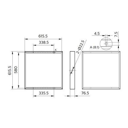 Philips - Set zur Aufputzmontage für LED-Panels LEDINAIRE und CORELINE