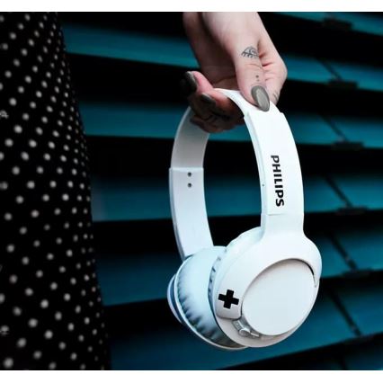 Philips SHB3075WT/00 - Kabellose Kopfhörer mit Bluetooth weiß