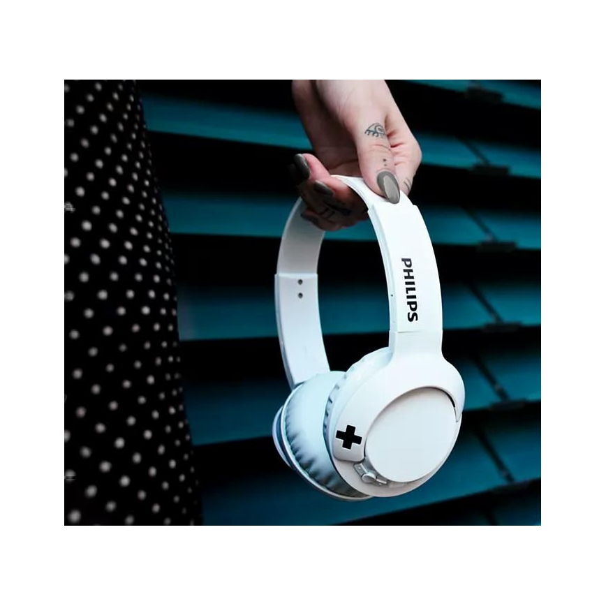 Philips SHB3075WT/00 - Kabellose Kopfhörer mit Bluetooth weiß