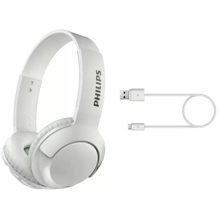 Philips SHB3075WT/00 - Kabellose Kopfhörer mit Bluetooth weiß
