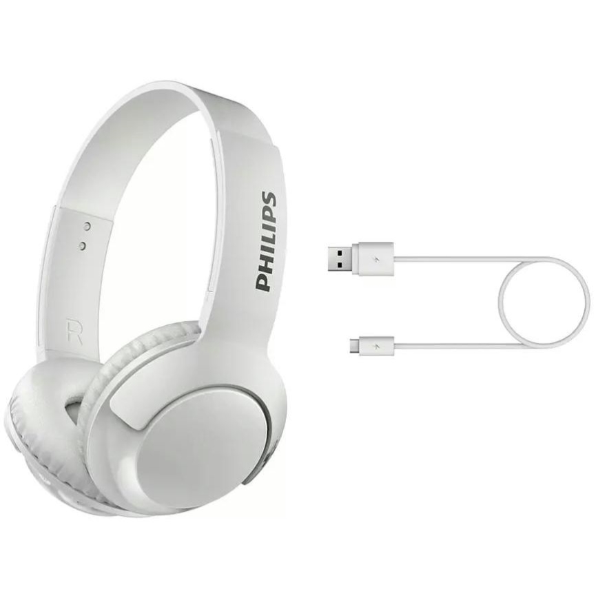 Philips SHB3075WT/00 - Kabellose Kopfhörer mit Bluetooth weiß
