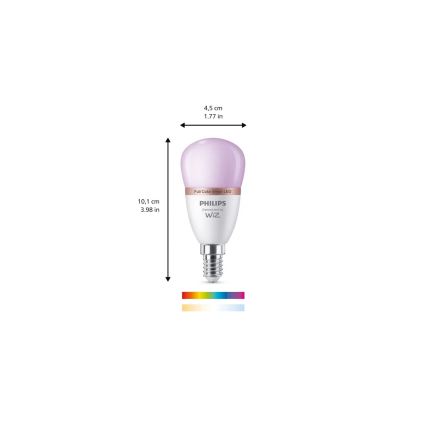 LED RGB-dimmbares Leuchtmittel Philips SMART P45 E14/4,9W/230V 2200-6500K CRI 90