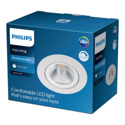 Philips - LED dimmbares Einbauleuchten SPARKLE LED/5,5W/230V weiß