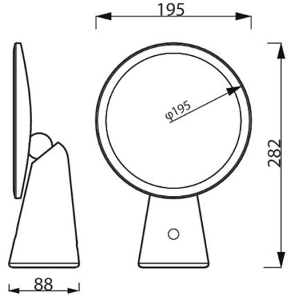 Philips - Dimmbarer Kosmetikspiegel mit LED-Beleuchtung MIRROR LED/4,5W/5V