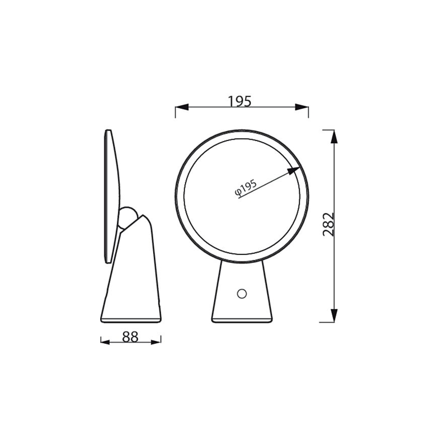 Philips - Dimmbarer Kosmetikspiegel mit LED-Beleuchtung MIRROR LED/4,5W/5V